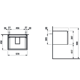 Фото Модуль под раковину Laufen Pro S 4.8337.2.096.463.1