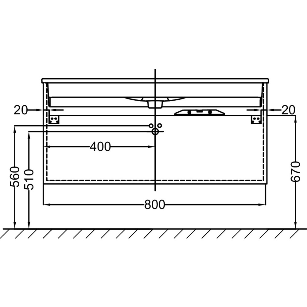 Тумба Jacob Delafon VOX EB2028-RA-G1C, 80х45,2 см, белый