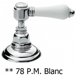 Смеситель Nicolazzi P.M. Blanc 1432CR78 для раковины, ручка белая керамика, хром