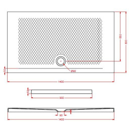 Поддон ArtCeram Texture (PDR022 17 00) черный