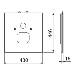 Нижняя стеклянная панель TECE 9650110 для унитазов