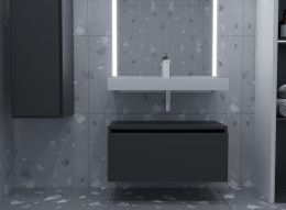 Фото Armadi Art Flat 897-080-A mat Ящик под столешницу 80см АНТРАЦИТ мат. VALLESSI UNO-S