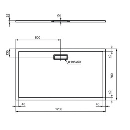 Поддон душевой Ideal Standart Ultra Flat New T447601 120 x 70 см ультратонкий, прямоугольный, белый