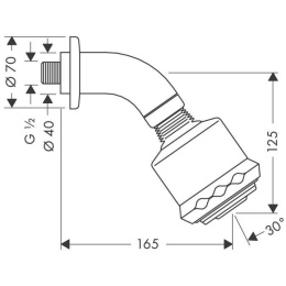 Спортивный душ Hansgrohe Clubmaster (27475000) хром