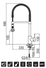 Фото NOBILI Live LV00300/3CR Смеситель для кухни (хром)
