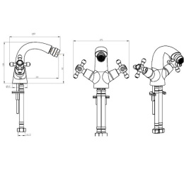 Фото Смеситель для биде Boheme Medici Presente (316) бронза