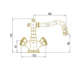 Смесители для биде Смеситель на биде Bronze de Luxe Royal (10217/1) бронза