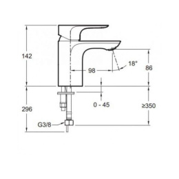 Смеситель Jacob Delafon ALEO E72277-CP для раковины