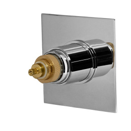 Фото REMER Qubika QT30 Термостат для душа, никель матовый брашированный