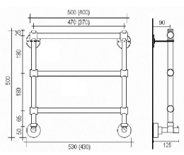 Фото Полотенцесушитель водяной Margaroli Sole, 4403704SAN - Матовый