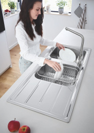 Grohe K500 31573SD0 Мойка для кухни из нержавейки комплект со смесителем