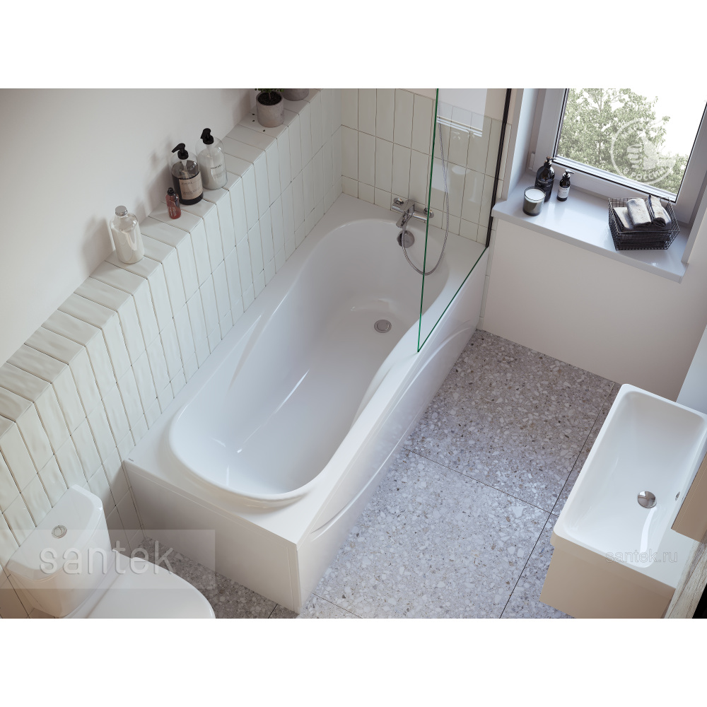 Акриловая ванна 150x75 Santek (1.WH30.2.383), прямоугольная