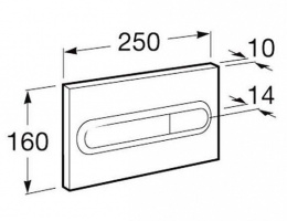 Клавиша смыва Roca Dual (890095001) хром