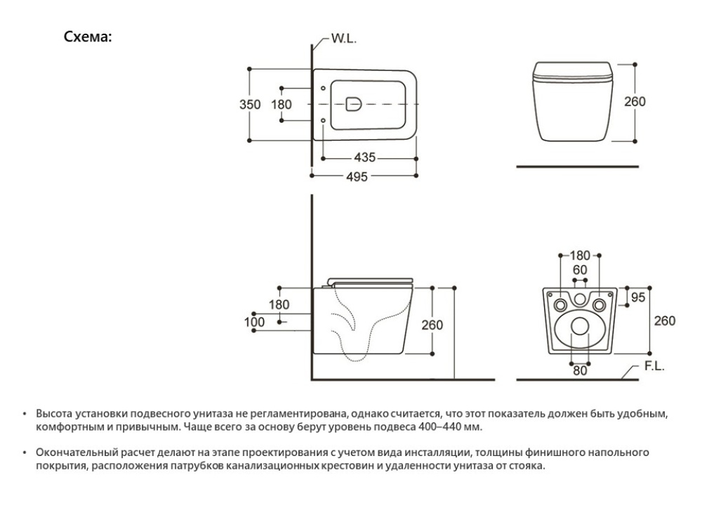Подвесные унитазы Подвесной безободковый унитаз с сиденьем микролифт Avimano Vision 1000042, цвет черный матовый