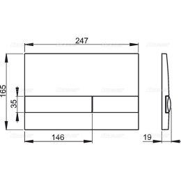 Кнопка смыва AlcaPlast (M1728-2) серый, черный