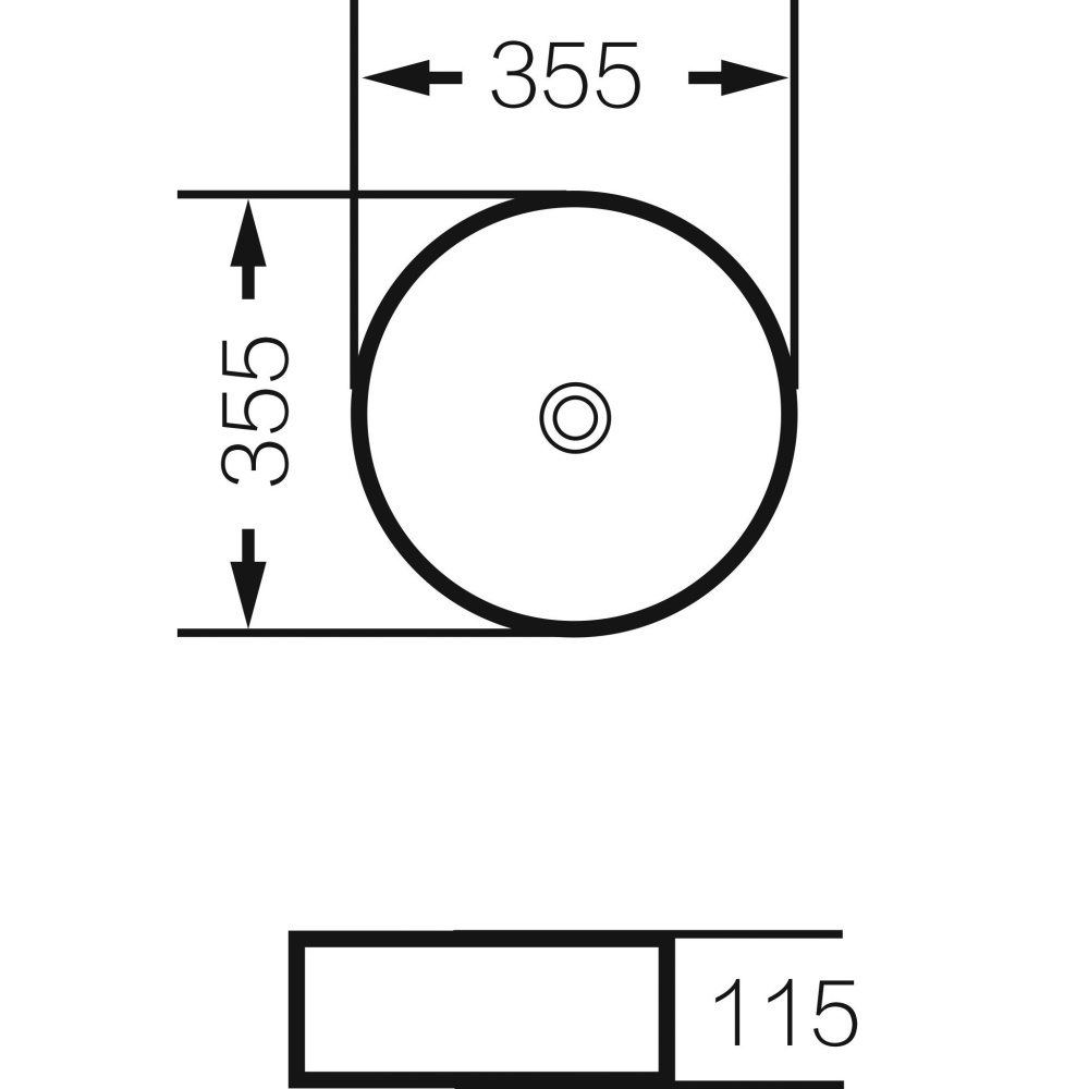 Раковина 35,5 см Grossman (GR-5020SW) серебряный-белый