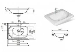 Фото Раковина Эстет Оливия 60 ФР-00000798 Белая