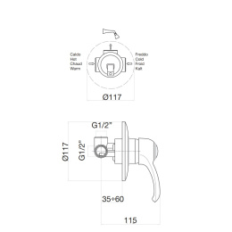 Смеситель для душа Fiore Jafar 47OO5130, золото