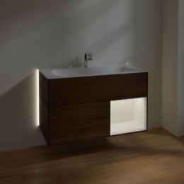 Villeroy Boch Finion G040MTGN Тумба под раковину 996х498 мм (white matt/walnut veneer)