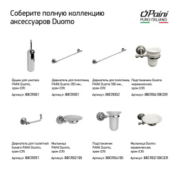 Фото Ёршик для унитаза Paini Duomo 88CR061 хром