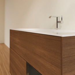 Villeroy Boch Finion G040PHGN Тумба под раковину 996х498 мм (glossy black/walnut veneer)