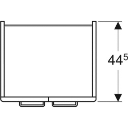 Тумба под раковину Geberit Renova Plan 879060000, 53 см, цвет белый глянцевый