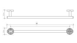 Держатель для полотенца Decor Walther Basic (0533060), черный матовый