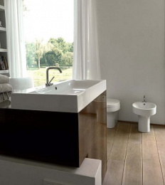 Раковина Kerasan Cento 355001 (100 см) с 1 отверстием под смеситель