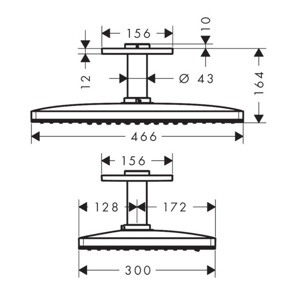 Верхний душ Hansgrohe (24006600)