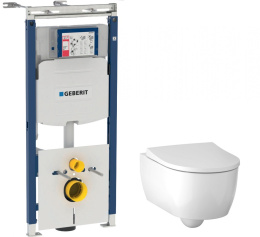 Geberit iCon 500.362.TC.I Комплект инсталляция и унитаз подвесной безободковый, цвет унитаза: белый