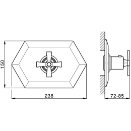 Смеситель для душа Cisal Cherie CX0072006T, хром