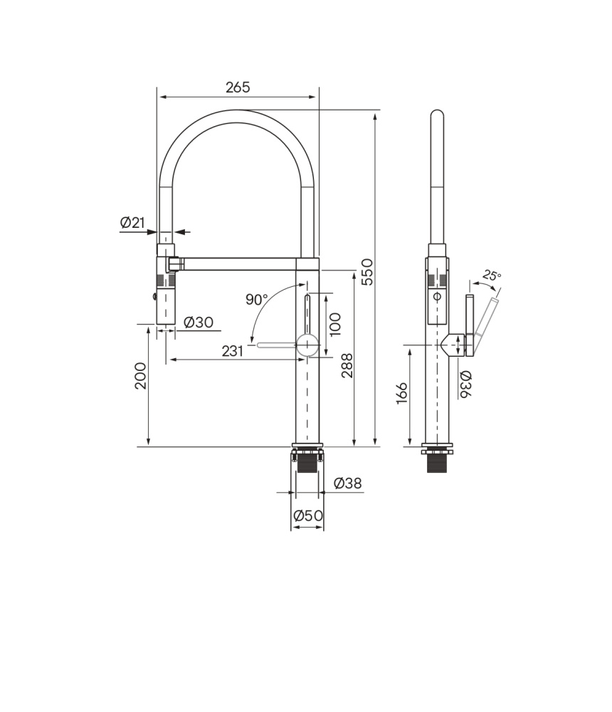 Смеситель для кухни Paulmark Leader (Le214101-NI) никель