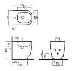 Фото Биде напольное Hatria Fusion (YXC901) белый