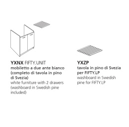 Фото Тумба для хозяйственной раковины Hatria Fifty.Unit (YXNX01) белый