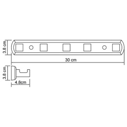 Крючок настенный WasserKRAFT Lippe 6575, 5 крючков