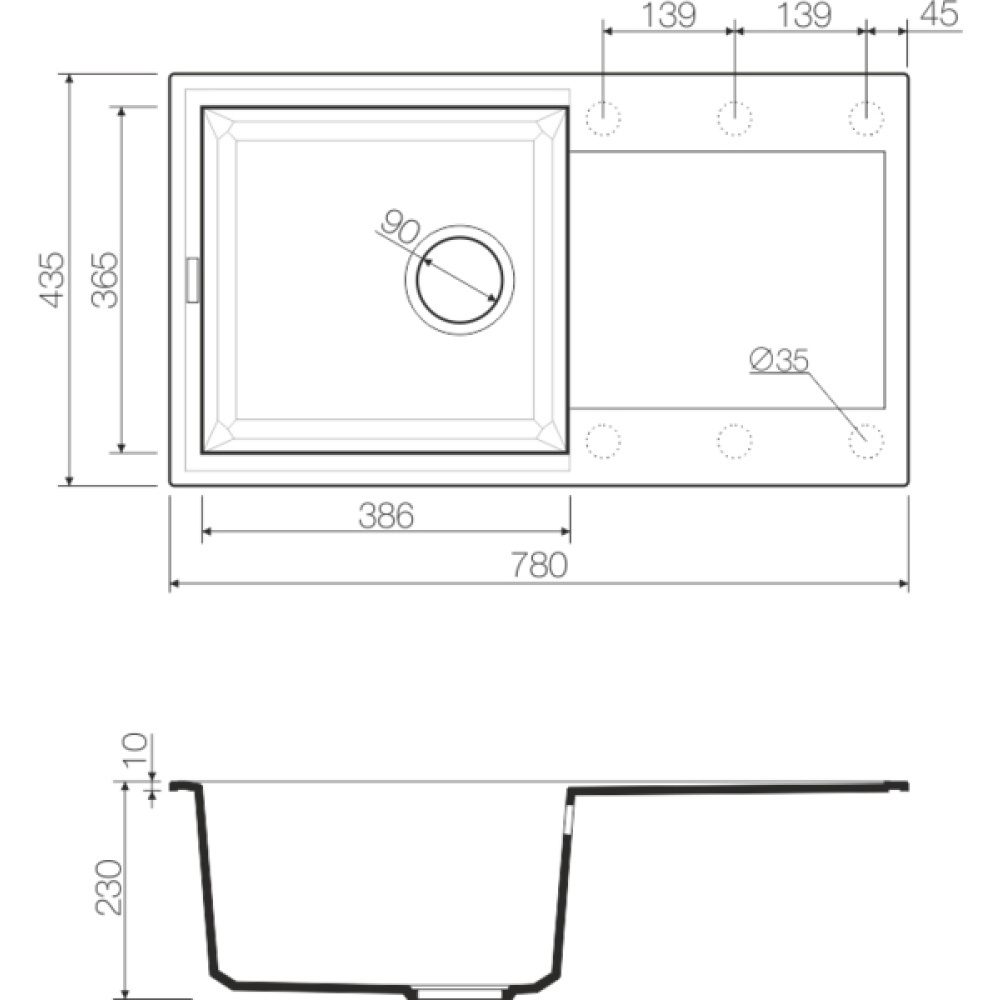 Кухонная мойка Omoikiri Sakaime 78-DC Tetogranit (4993195) темный шоколад