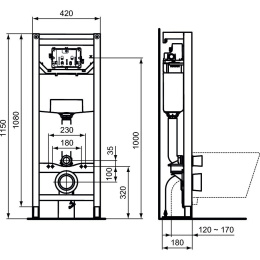 Встраиваемая инсталляция Ideal Standard PROSYS R009667