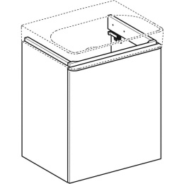 Geberit Smyle Square 500.365.JR.1 Тумба для раковины, с распашными дверцами