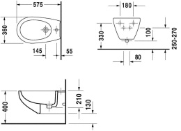 Биде Duravit 2532100000, белый