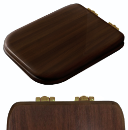 Kerasan Waldorf 418640 noce/br Сиденье для унитаза, цвет noce бронза, микролифт