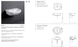 Simas E-Line EL10 Раковина 65 см
