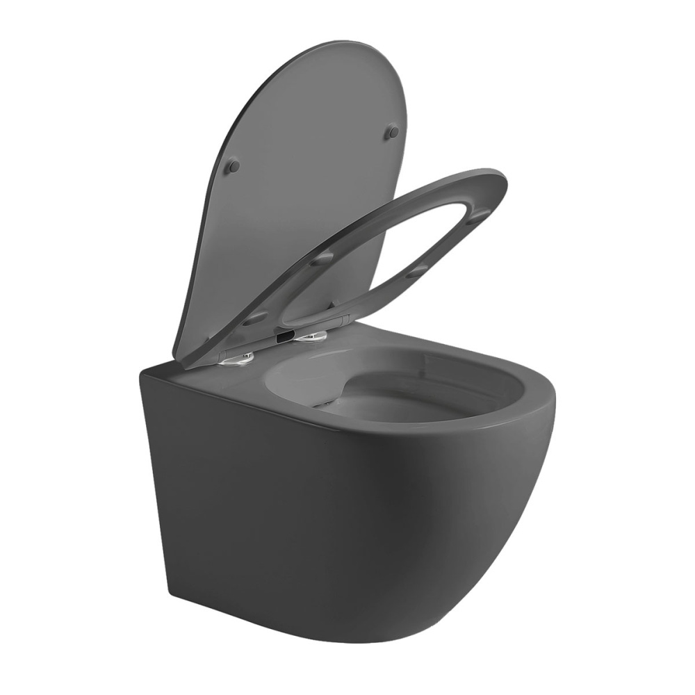Унитаз подвесной Vincea Globo (VT1-14SMA) антрацит матовый