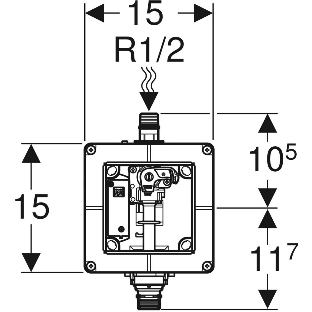 Geberit Geberit 116.004.00.1 Скрытая часть смывное устройство для писсуара