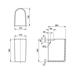 Полуколонна для раковины Ideal Standard CONNECT E797501