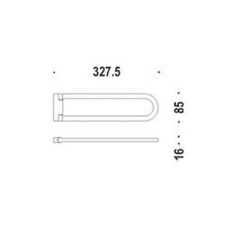 Colombo Design Domino B3412 Полотенцедержатель - поворотный (хром)