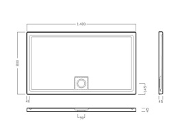 Душевой поддон Hatria Lif.St (YXEZ01) белый