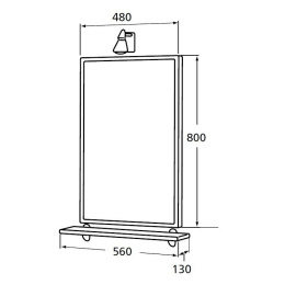 Фото ideal standard motion W5506EA зеркало с полкой, цвет белый