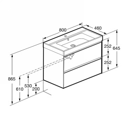 Тумба под раковину Roca Ona (A857630513) зеленый матовый