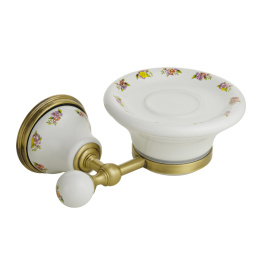 Фото Migliore Provance 17613 Mыльница настенная, керамика с декором бронза