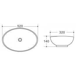 Накладная раковина BelBagno BB1147